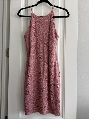 BCX Lace Dress with Spaghetti Straps
